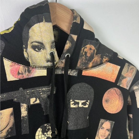 RARE Supreme Thrills All Over Print Hoodie Men’s S Black SS17 Playboi Carti - Picture 6 of 11